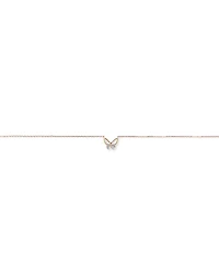 Children's Mother of Pearl Butterfly Pendant with Chain in 10kt Yellow Gold