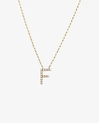 "F" Initial Necklace with 0.10 Carat TW of Diamonds in 10kt Yellow Gold