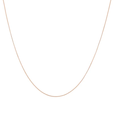 45cm (18") Box Chain in 10kt Rose Gold