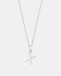 "X" Initial Pendant in Sterling Silver