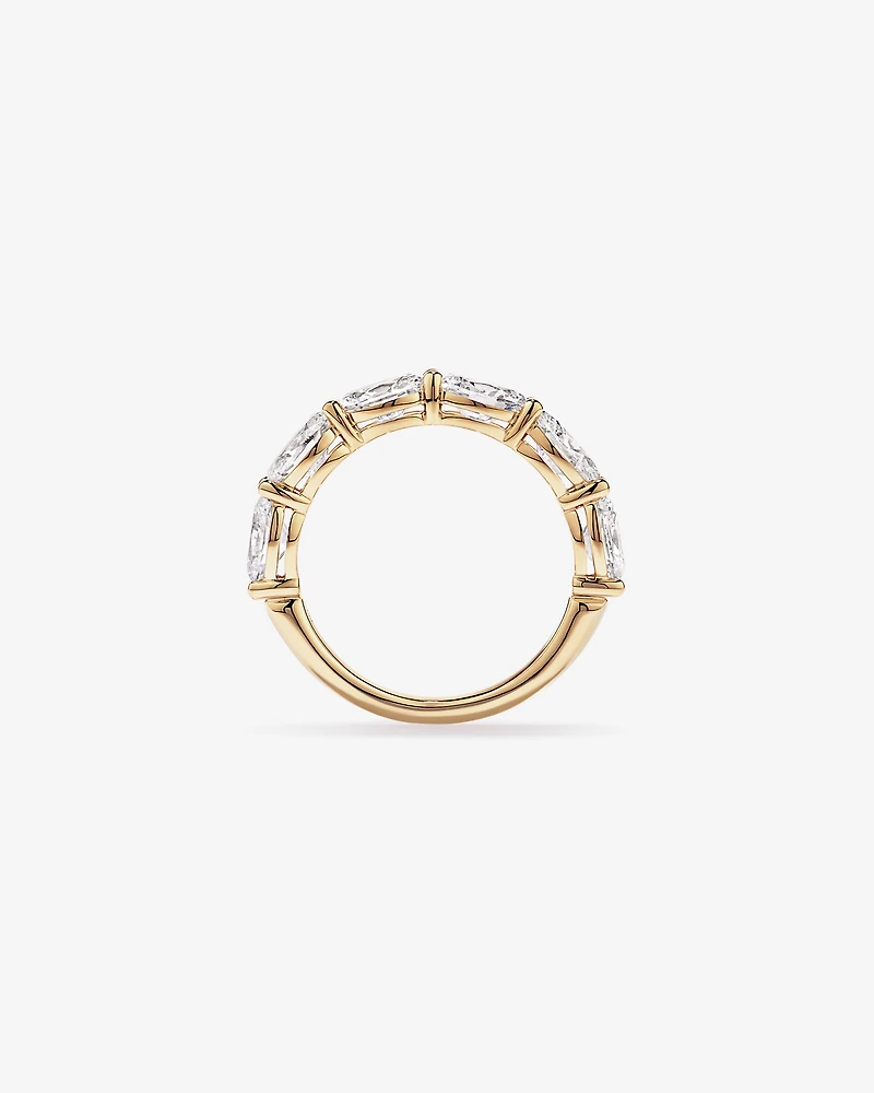 3.00TW Oval Laboratory-Grown Diamond Wedding Ring 14kt Yellow Gold