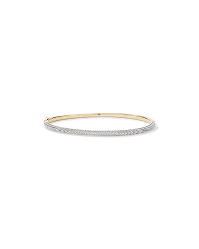 Bracelet à charnière Pavé en Vermeil 18 nœuds