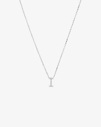 I Initial Necklace with 0.10 Carat TW of Diamonds in 10kt White Gold