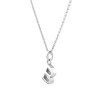 "B" Initial Pendant in Sterling Silver