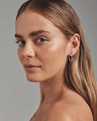 Hoop Earrings With 0.50 Carat TW Of Diamonds in 10kt Yellow Gold