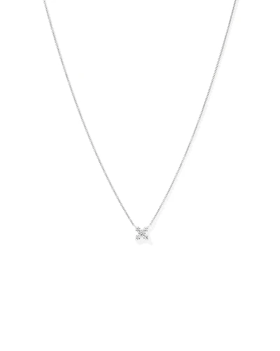 50cm (20") Cubic Zirconia Floral Necklace in Sterling Silver