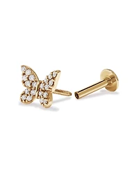 0.06TW Butterfly Helix Stud en or 10 carats