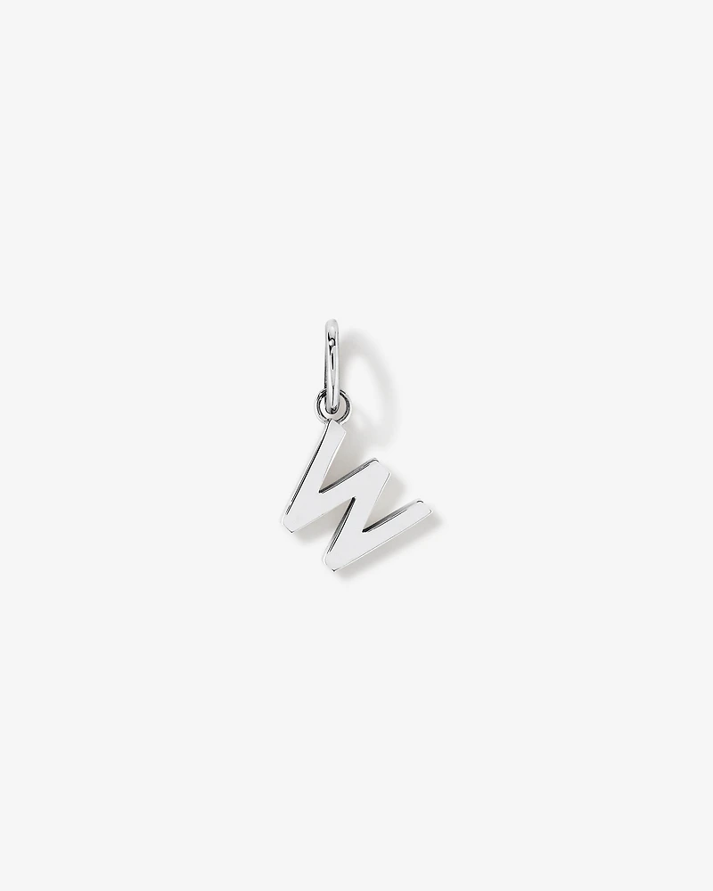 Pendentif initiale lettre W en argent sterling