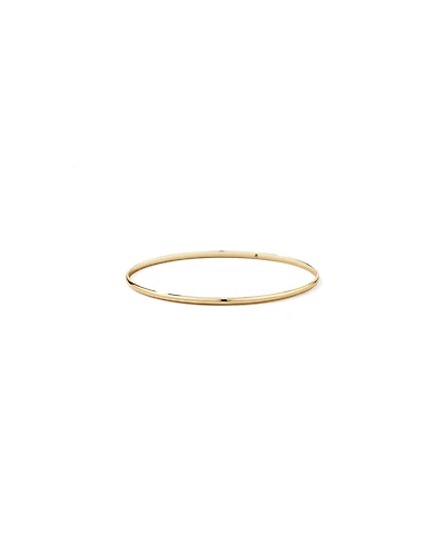 65mm (2.5") 2.3mm Width Solid Oval Bangle in 10kt Yellow Gold