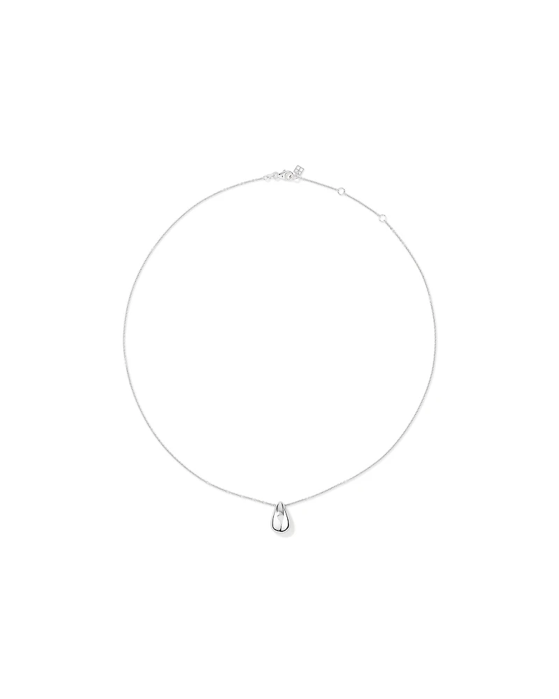 Tapered Dome Pendant Necklace in Sterling Silver