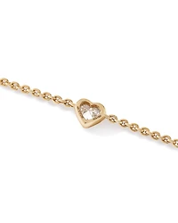 Bracelet en forme de cœur en diamant cultivé en laboratoire de 0,13 carat TW en or jaune 10 carats