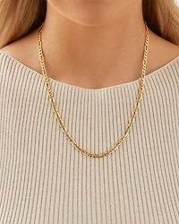 50cm (20") Hollow Figaro Chain in 10kt Yellow Gold