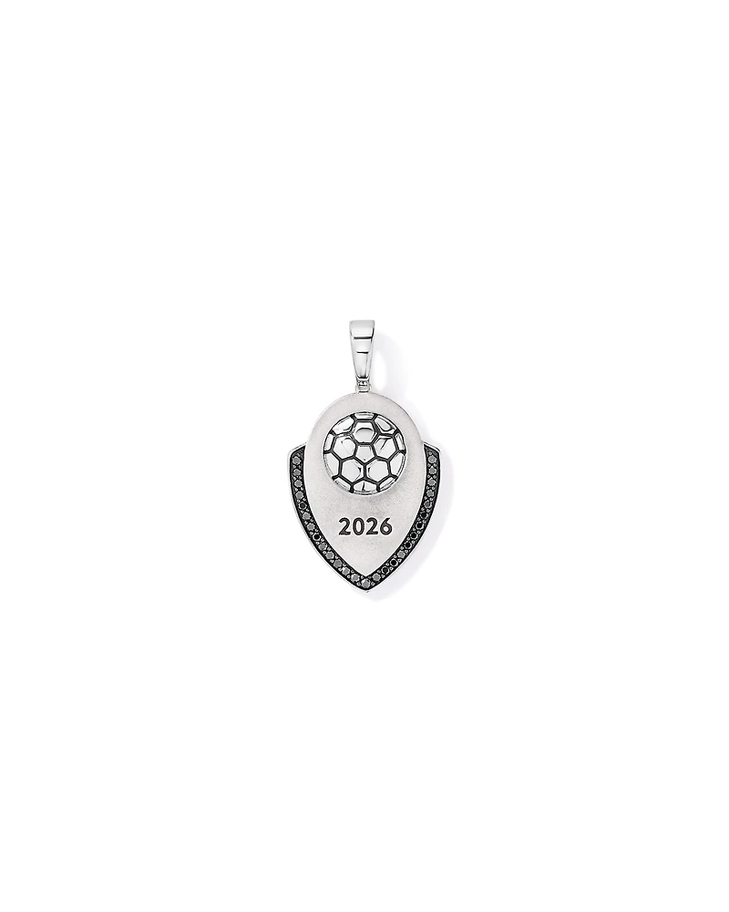 0.25 Carat TW Football Pendant in Sterling Silver