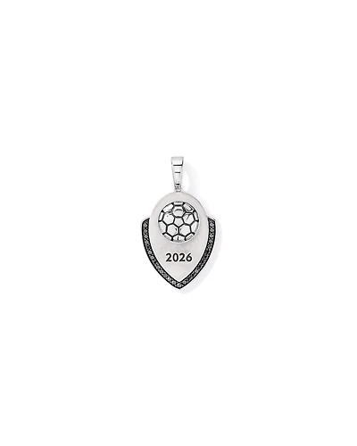 0.25 Carat TW Football Pendant in Sterling Silver