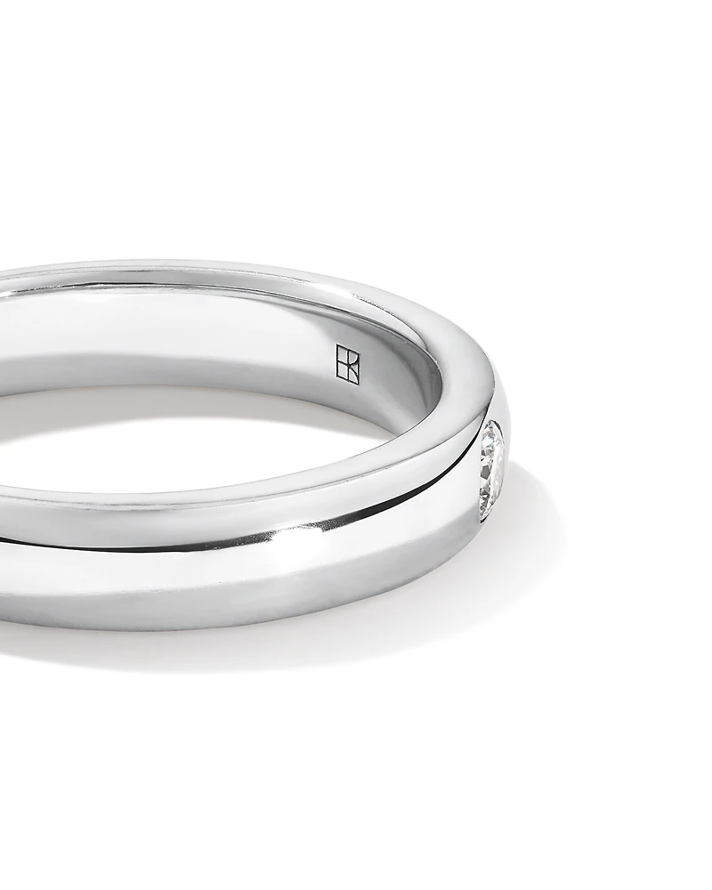 Carat TW Round Brilliant Diamond Duo Wedding Band 18kt White Gold