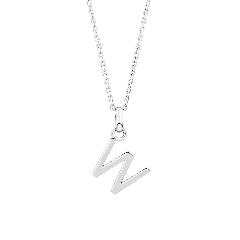 Pendentif « W » en argent sterling