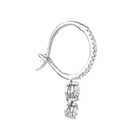 Double Drop Earrings with 0.48 Carat TW of Diamonds in 18kt White Gold