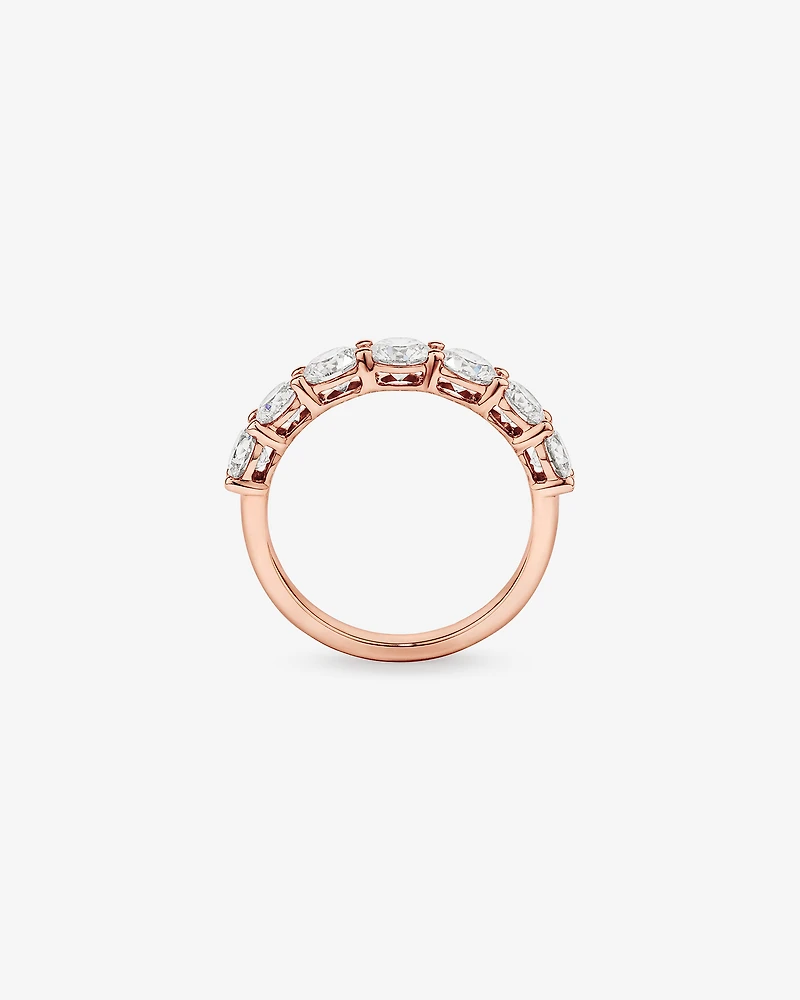 2.00 Carat TW Round Brilliant Laboratory-Grown Diamond Wedding Ring in 14kt Rose Gold