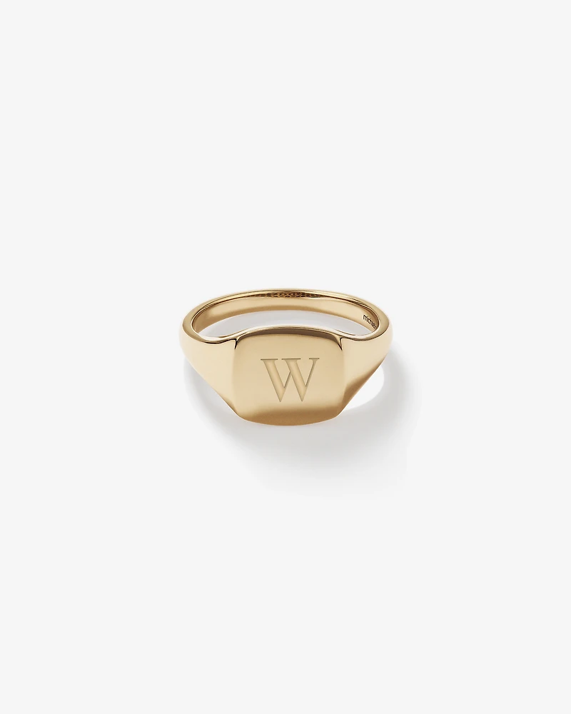 Square Signet Ring in 10kt Yellow Gold