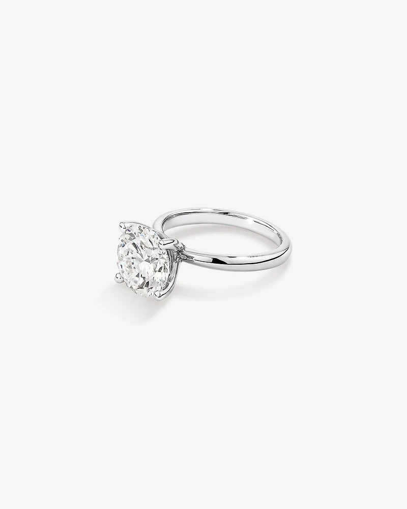 4.00 Carat TW Round Brilliant Laboratory-Grown Diamond Solitaire Engagement Ring in Platinum