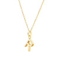 Pendentif « R » en or jaune 10 K