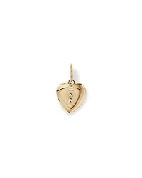Diamond Accent Love Heart Lock Pendant in 10kt Yellow Gold