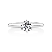 Certified Solitaire Engagement Ring with a 0.75 Carat TW Diamond in 18kt White Gold