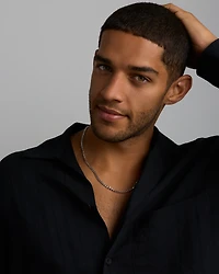 55cm (22") 4.30mm Width Bevelled Curb Chain Necklace  in Sterling Silver