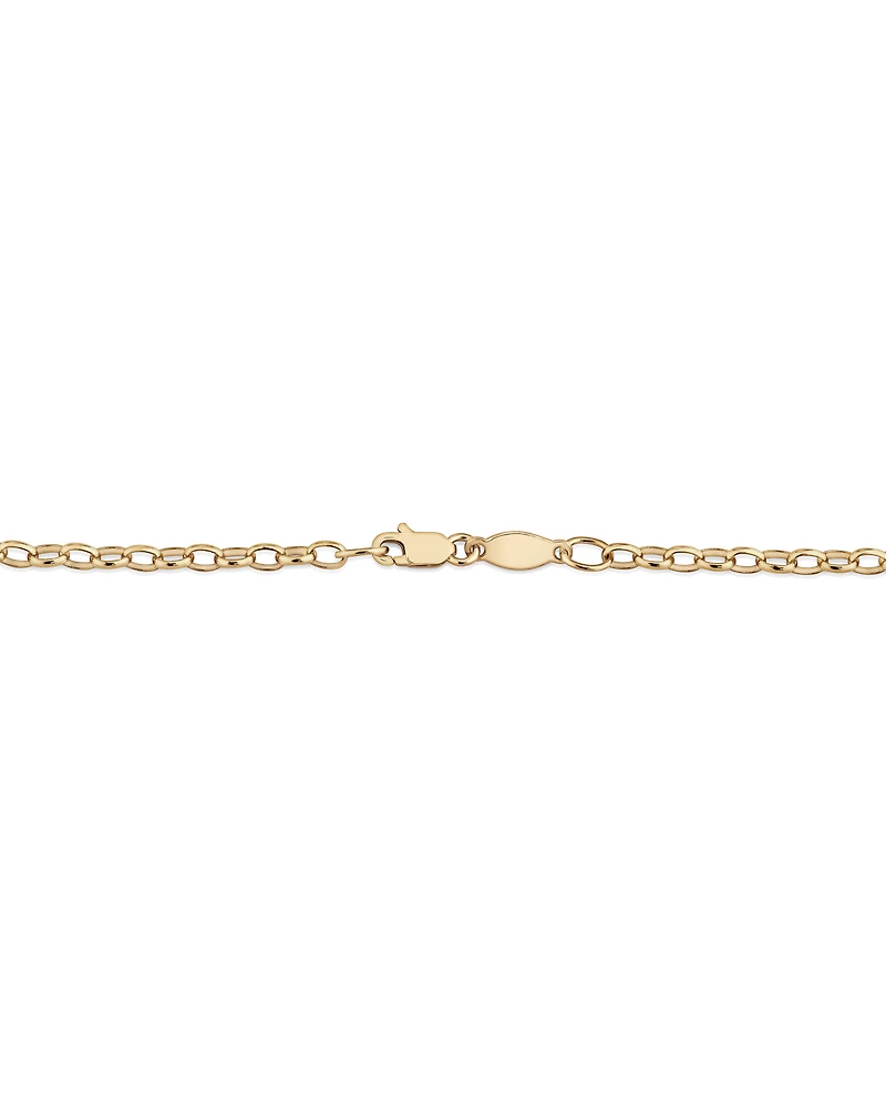50cm (20") Oval Belcher Chain in 10kt Yellow Gold