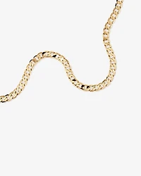 55cm (22") 13mm Width Solid Flat Bevelled Curb Chain in 10kt Yellow Gold