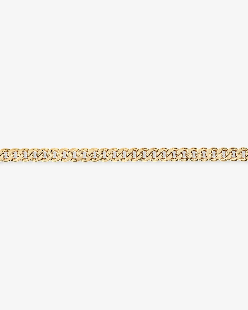 50cm (22") 9mm Width Semi Solid Diamond Cut Curb Chain in 10kt Gold
