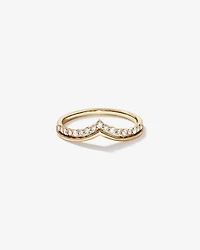 0.18 Carat TW Diamond Chevron Wedding Ring in 14kt Yellow Gold