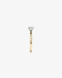 0.70 Carat TW Round Brilliant Laboratory-Grown Diamond Solitaire Engagement Ring 14kt Yellow and Gold
