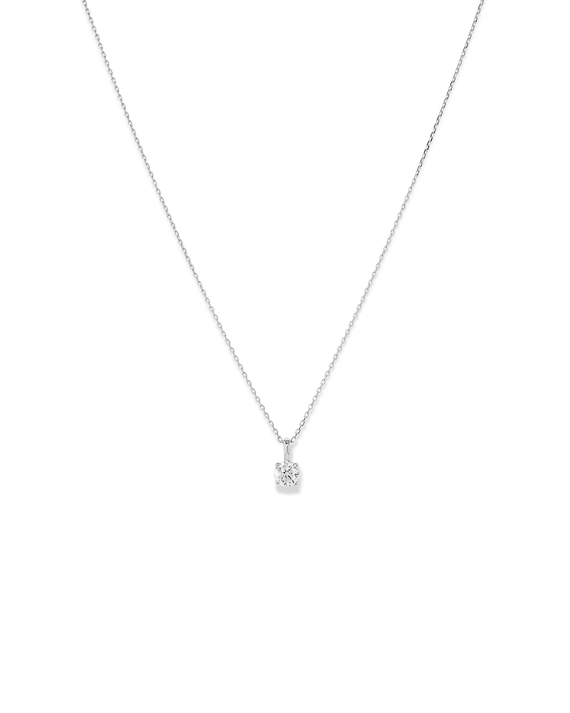 0.50 Carat TW Diamond Solitaire Pendant 18kt Yellow Gold