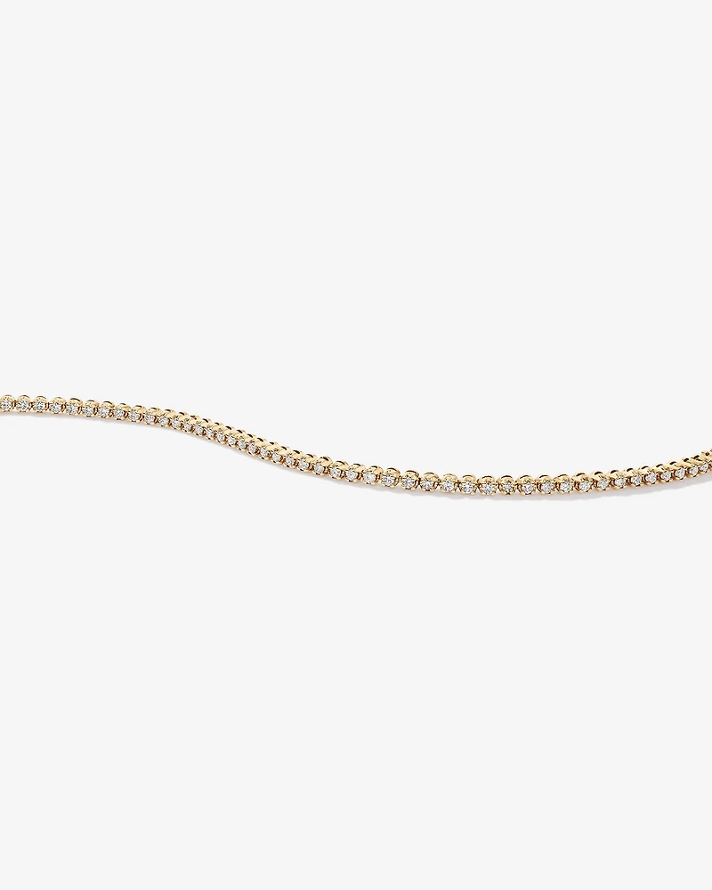 0.90 Carat TW Laboratory-Grown Diamond Tennis Bracelet 10kt Yellow Gold