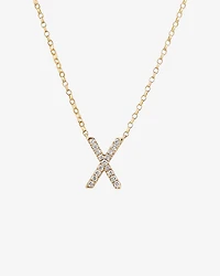 "X" Initial Necklace with 0.10 Carat TW of Diamonds in 10kt Yellow Gold