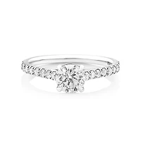 Engagement Ring with 1 1/4 Carat TW of Diamonds in 14kt White Gold