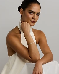 0.50 Carat TW Laboratory-Grown Diamond Hoop Earrings in Sterling Silver