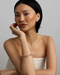 18.5cm (7.2") Twist Paperclip Open Bracelet in 10kt Yellow Gold