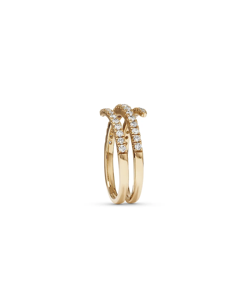 Spiral Ring with .50 carat TW of diamonds in 10kt yellow gold
