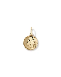 Diamond Accent Leo Zodiac Pendant in 10kt Yellow Gold