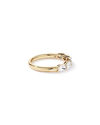 Bague de mariage en diamant ovale Est-Ouest 1,25 carat or jaune 14 carats