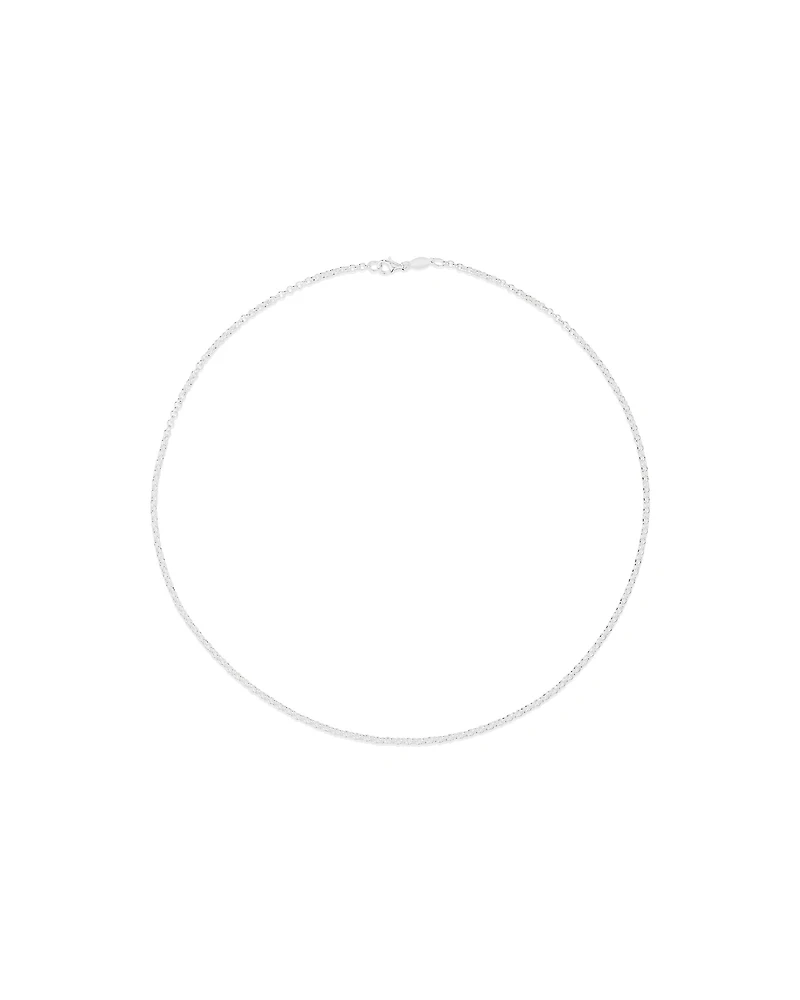 45cm (18") 2mm-2.5mm Width Belcher Chain in Sterling Silver