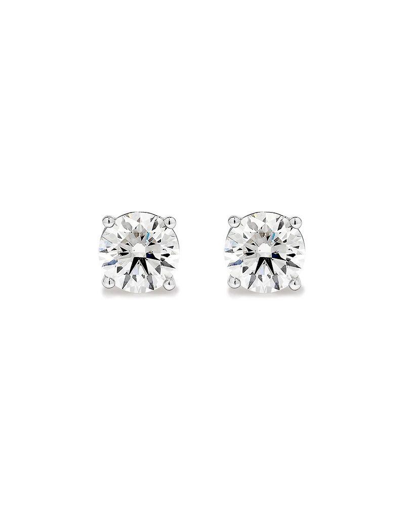 1.00 Carat TW Canadian Diamond Solitaire Stud Earrings in 18kt White Gold