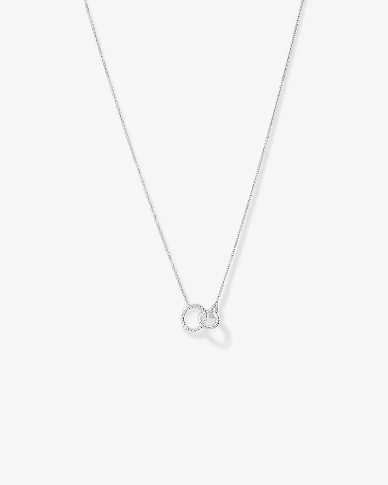 Collier de 45 cm à pendentif triple en argent sterling