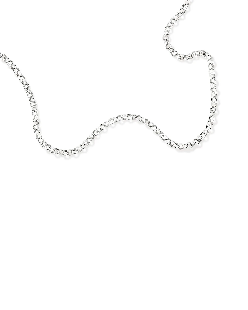 50cm (20") 6.5mm-7mm Width Belcher Chain in Sterling Silver