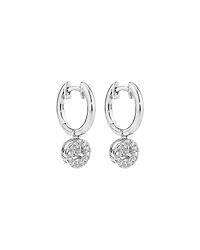 Lume Lab Round Brilliant Huggie Earrings with 0.30 Carat TW of Laboratory-Grown Diamonds in Sterling Silver