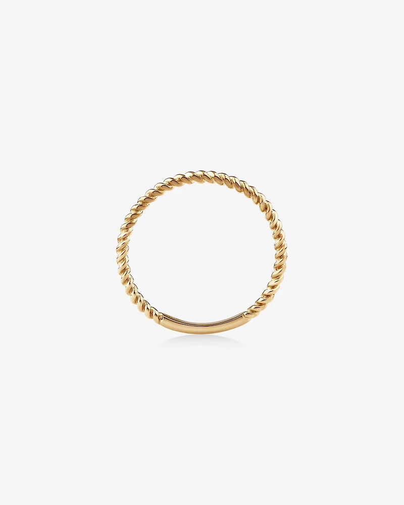 Bague torsadée en or jaune 10 K