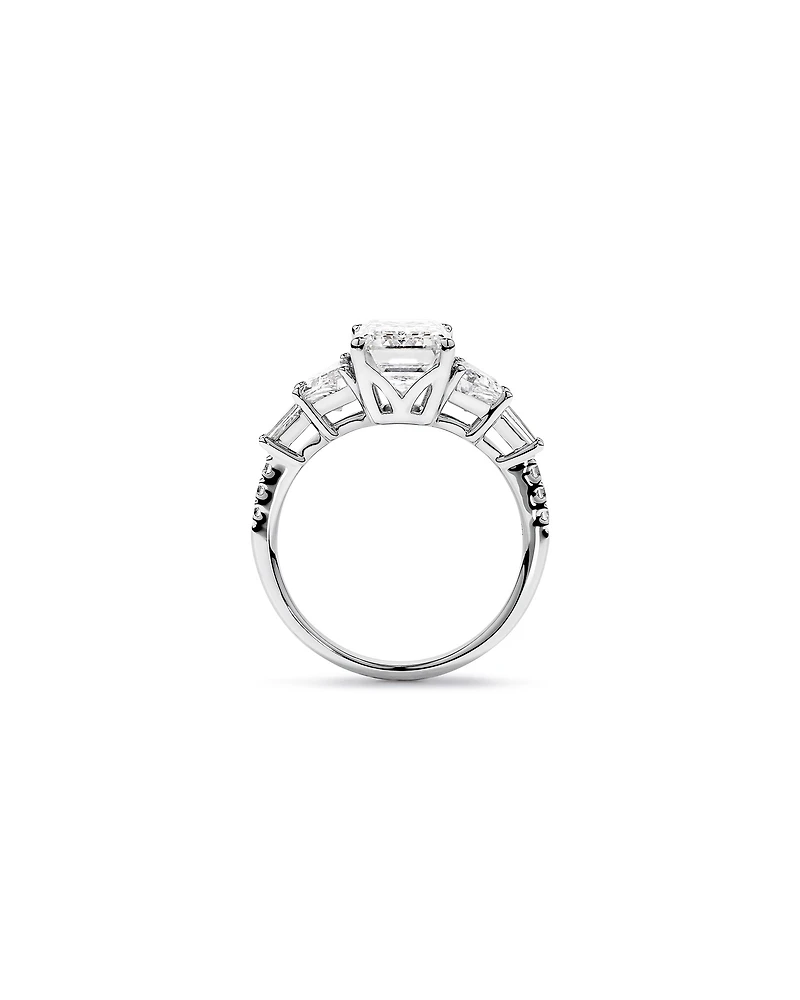 4.26 Carat TW Emerald Cut Laboratory-Grown Diamond Engagement Ring 18kt White Gold