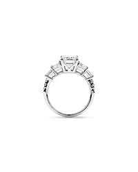 4.26 Carat TW Emerald Cut Laboratory-Grown Diamond Engagement Ring 18kt White Gold